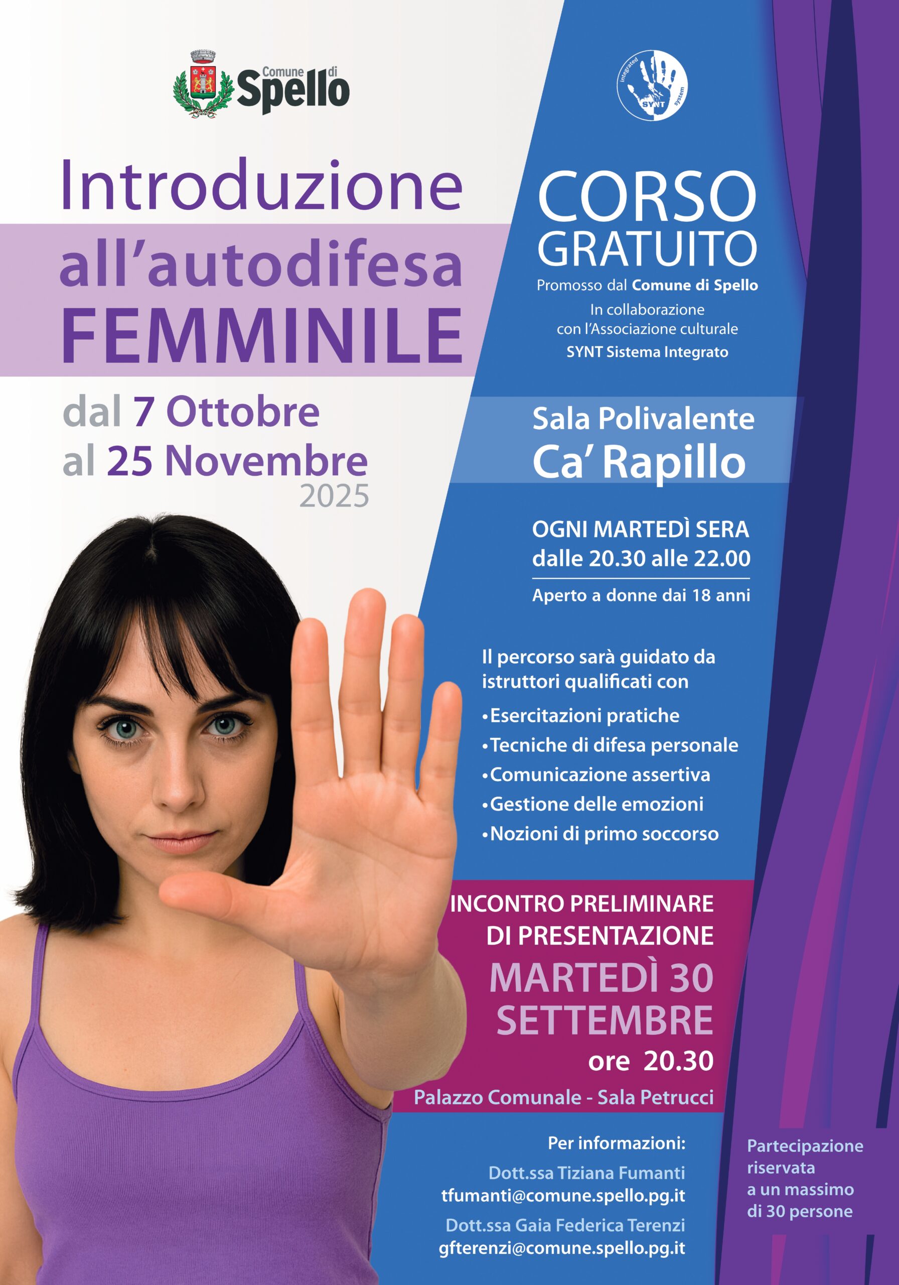 Manifesto Introduzione all'autodifesa feminile