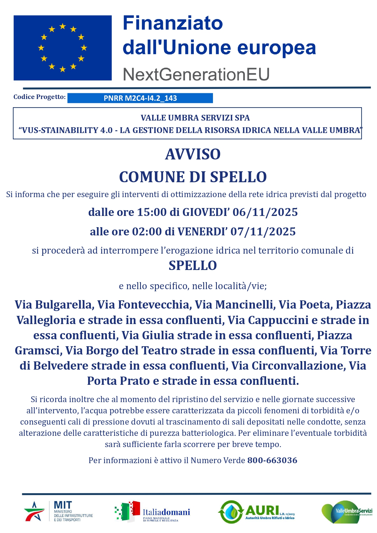 64 - PNRR - AVVISO - Spello - Cappuccini (Giovedì 06 11 2025)_page-0001